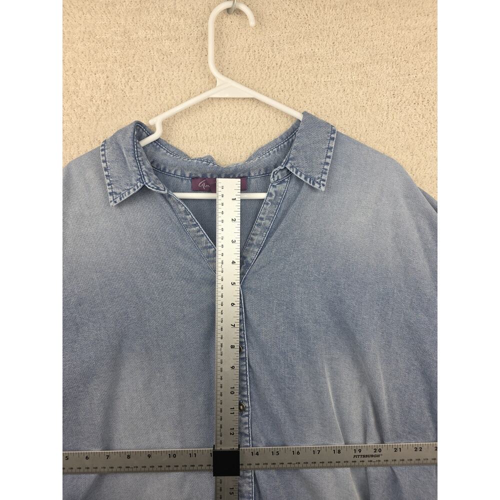 Gloria Vanderbilt Women's Denim Button Down Shirt Size 1X Classic Western Style - Picture 10 of 10